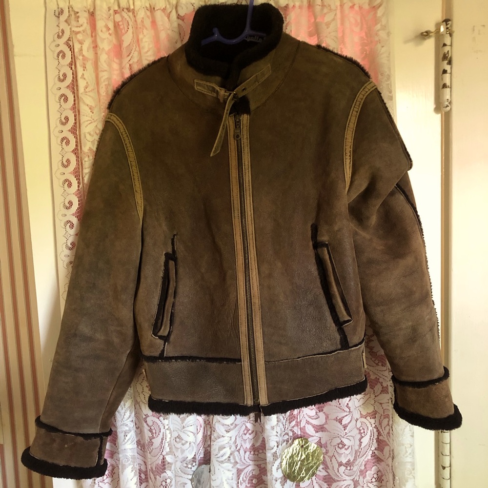 Blue Duck genuine shearling bomber jacket